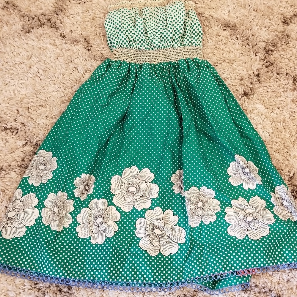 Anthro Strapless Dress